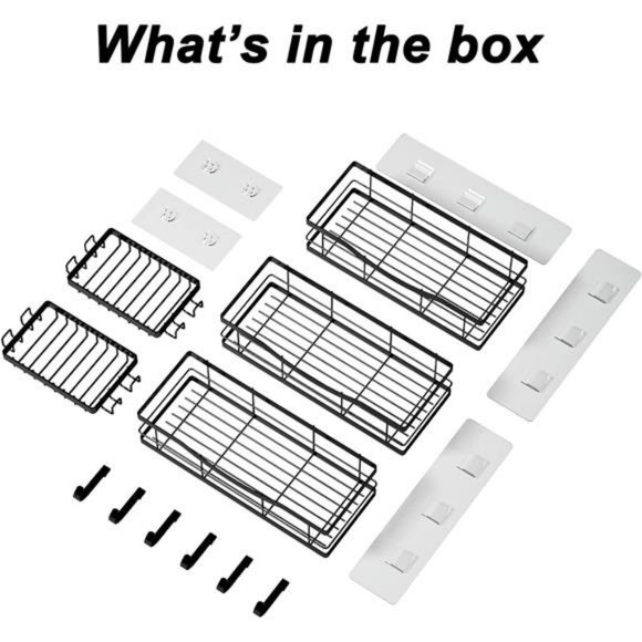 Shower Shelf Deep Caddy 5-Pack basket with Soap Dish Holder, Stainless Steel - Picture 7 of 8